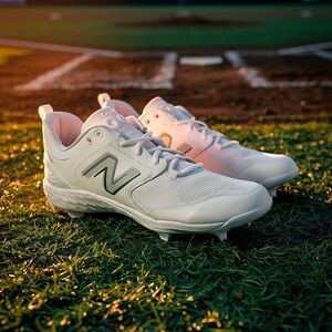 New Balance men’s  White Athletic Cleats